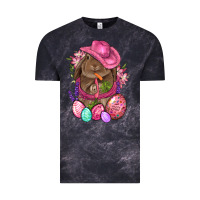 Cloud Black Cowboy Rabbit Easter Vintage Tee - BundleAndBundleShop