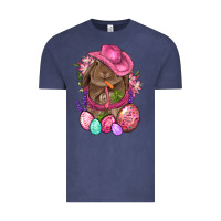 Vintage Denim Cowboy Rabbit Easter Vintage Tee - BundleAndBundleShop