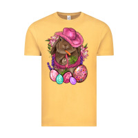 Vintage Mustard Cowboy Rabbit Easter Vintage Tee - BundleAndBundleShop