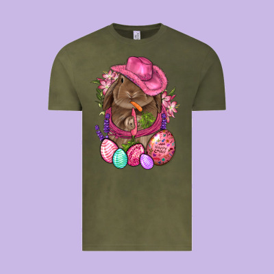 Cowboy Rabbit Easter Vintage Tee Designed By Bundleandbundleshop