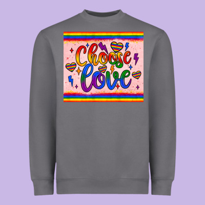 Choose Love Tumbler Heavyweight Sweatshirt Designed By Jahusdesignshop