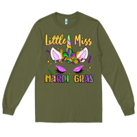 Army Green little miss mardi gras Long Sleeve Tee - LillyAllenDesigns