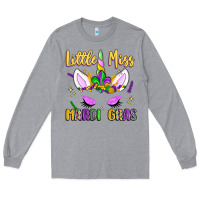 Heather Grey little miss mardi gras Long Sleeve Tee - LillyAllenDesigns