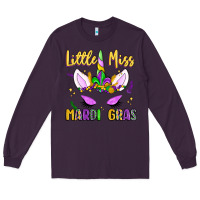 Plum little miss mardi gras Long Sleeve Tee - LillyAllenDesigns