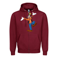 Burgundy goofy Zipper Hoodie - baoMotion