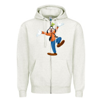 Oatmeal Heather goofy Zipper Hoodie - baoMotion