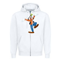 White goofy Zipper Hoodie - baoMotion