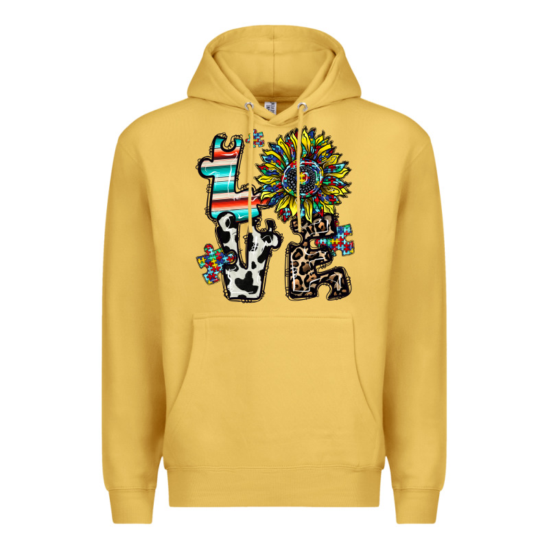Love Autism Premium Hoodie by CowhideDigitalArt | Teevron