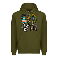Army Green love autism Premium Hoodie - CowhideDigitalArt