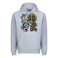 Heather Grey love autism Premium Hoodie - CowhideDigitalArt