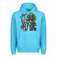 Ocean Blue love autism Premium Hoodie - CowhideDigitalArt