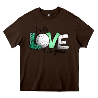 Chocolate Brown for the love of the game golf Heavy Core Tee - Jasminsmagicworld