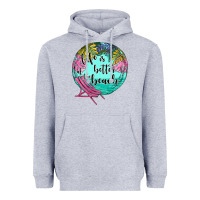 Heather Grey life is better at the beach Heavyweight Hoodie - JahusDesignShop