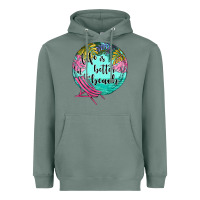 Sage life is better at the beach Heavyweight Hoodie - JahusDesignShop