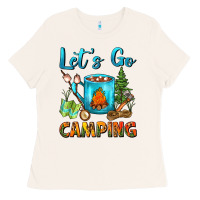 Bone Let's Go Camping Coffee Mug Ladies Tee - FaDigitalArtStudio