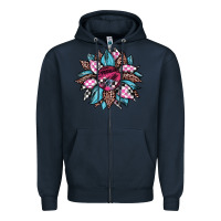Navy race leopard sunflower Zipper Hoodie - JahusDesignShop