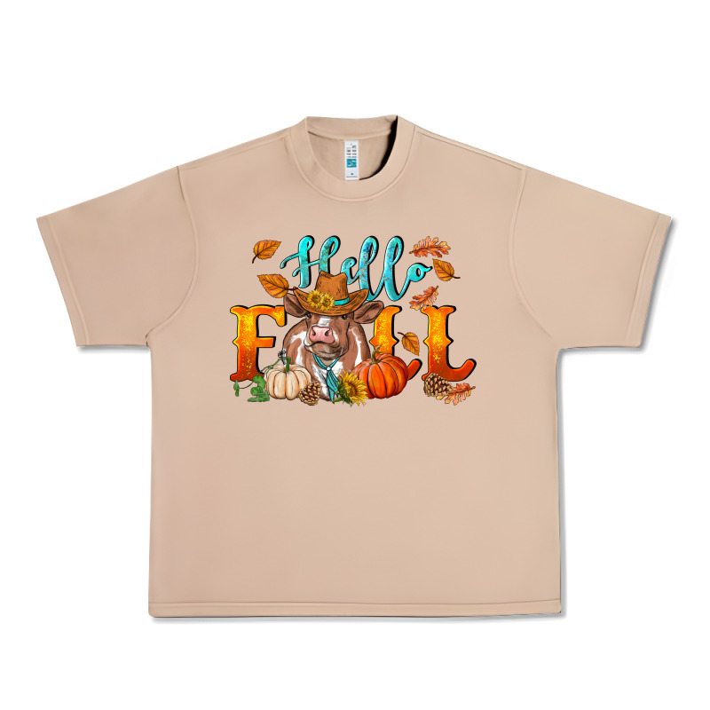 Hello Fall Heifer Cow Urban Heavy Tee by RanaPortraitStore | Teevron