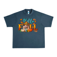 Midnight Navy hello fall heifer cow Urban Heavy Tee - RanaPortraitStore