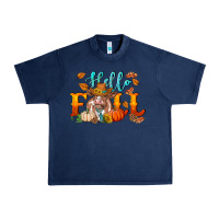 Navy hello fall heifer cow Urban Heavy Tee - RanaPortraitStore