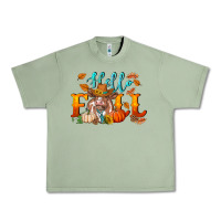 Oil Green hello fall heifer cow Urban Heavy Tee - RanaPortraitStore