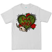 Dove Grey love is wild with bullskull olivia Premium Tee - OliviaCreatesArt