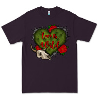 Plum love is wild with bullskull olivia Premium Tee - OliviaCreatesArt