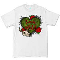 White love is wild with bullskull olivia Premium Tee - OliviaCreatesArt