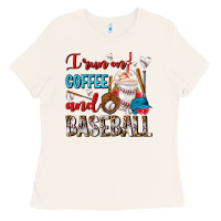 I Run On Coffee And Baseball Frappe Ladies Tee | Teevron