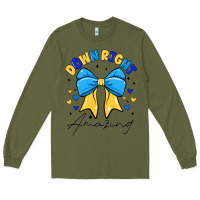 Army Green Down Right Amazing Long Sleeve Tee - CowhideDigitalArt