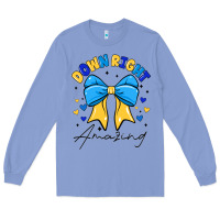 Colony Blue Down Right Amazing Long Sleeve Tee - CowhideDigitalArt