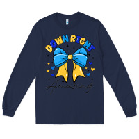 Navy Down Right Amazing Long Sleeve Tee - CowhideDigitalArt
