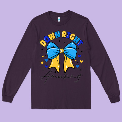 Down Right Amazing Long Sleeve Tee Designed By Cowhidedigitalart
