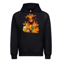 Black Fall Autumn heifer pumpkin Urban Hoodie - RanaPortraitStore