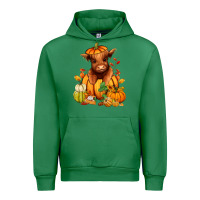 Emerald Fall Autumn heifer pumpkin Urban Hoodie - RanaPortraitStore