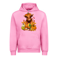 Fuchsia Pink Fall Autumn heifer pumpkin Urban Hoodie - RanaPortraitStore