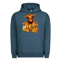 Pigment Midnight Navy Fall Autumn heifer pumpkin Urban Hoodie - RanaPortraitStore