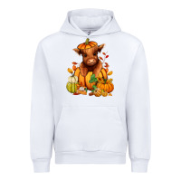 White Fall Autumn heifer pumpkin Urban Hoodie - RanaPortraitStore