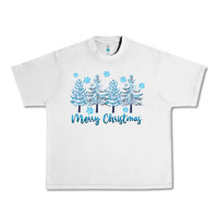Lunar Rock merry christmas blue trees Urban Heavy Tee - FaDigitalArtStudio