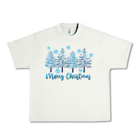 Pistachio merry christmas blue trees Urban Heavy Tee - FaDigitalArtStudio
