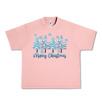 Salmon merry christmas blue trees Urban Heavy Tee - FaDigitalArtStudio