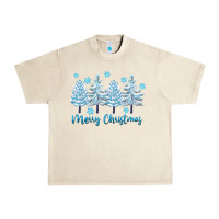 Sandshell merry christmas blue trees Urban Heavy Tee - FaDigitalArtStudio