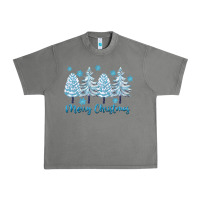 Tornado merry christmas blue trees Urban Heavy Tee - FaDigitalArtStudio