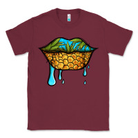 Burgundy summer vibes pineapple lips Classic Tee - Jasminsmagicworld