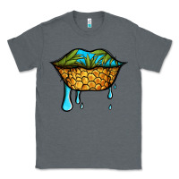 Charcoal Heather summer vibes pineapple lips Classic Tee - Jasminsmagicworld