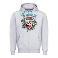 Heather Grey racing girl Zipper Hoodie - JahusDesignShop