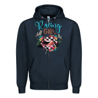 Navy racing girl Zipper Hoodie - JahusDesignShop
