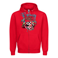 Red racing girl Zipper Hoodie - JahusDesignShop