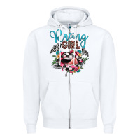 White racing girl Zipper Hoodie - JahusDesignShop