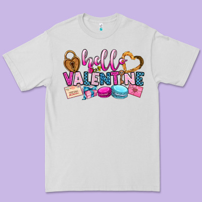 Hello Valentine Premium Tee Designed By Oliviacreatesart