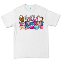 White hello valentine Premium Tee - OliviaCreatesArt